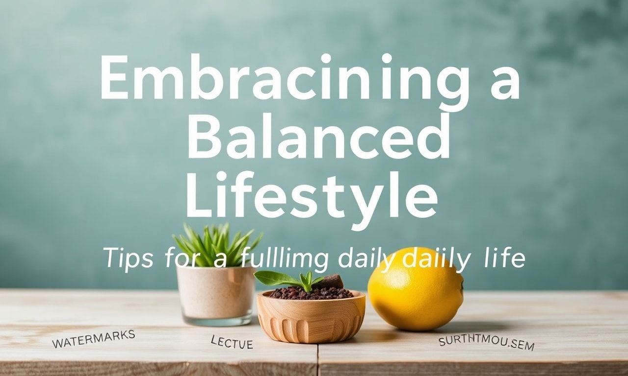 Embracing a Balanced Lifestyle: Tips for a Fulfilling Daily Life