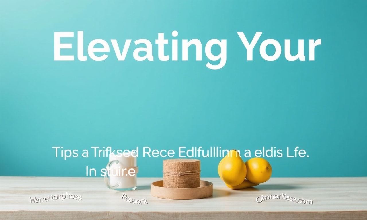 Elevating Your Lifestyle: Tips and Tricks for a More Fulfilling Life